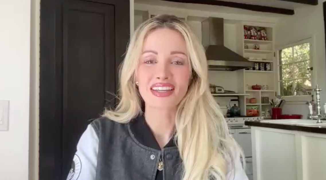 Holly Madison being interviewed by Page Six.