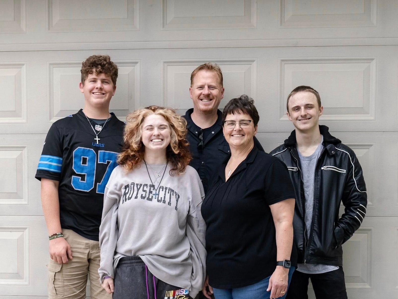 The author, her husband, and her three kids.