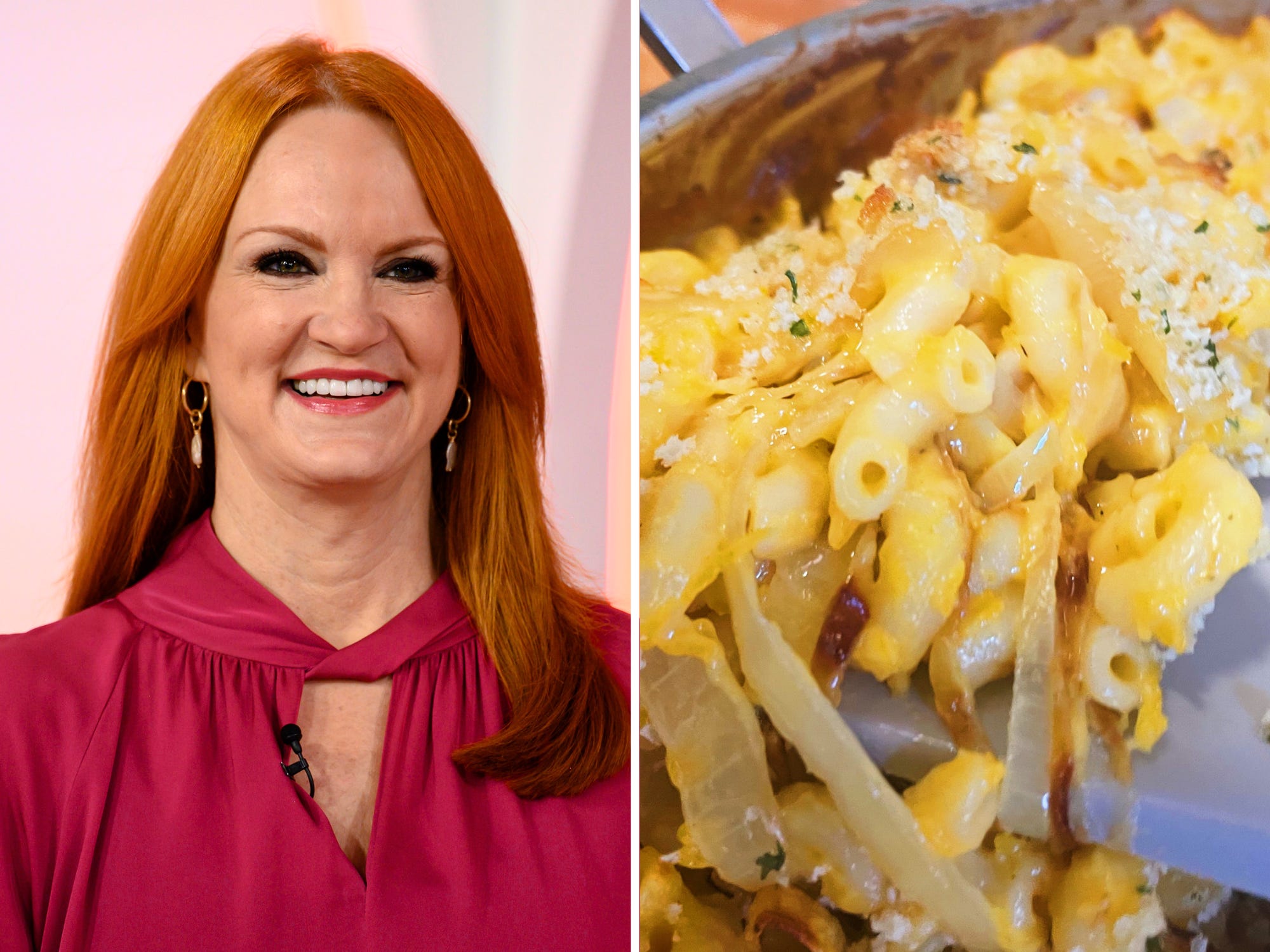ree drummond pioneer woman and finished butternut squash mac and cheese
