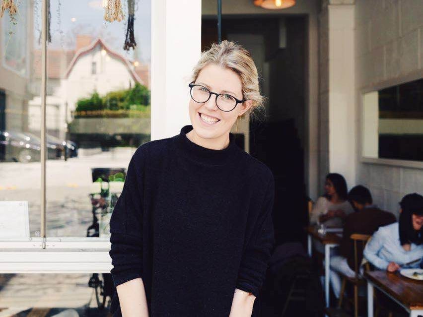 Camden Hauge at Egg restaurant in Shanghai, China.