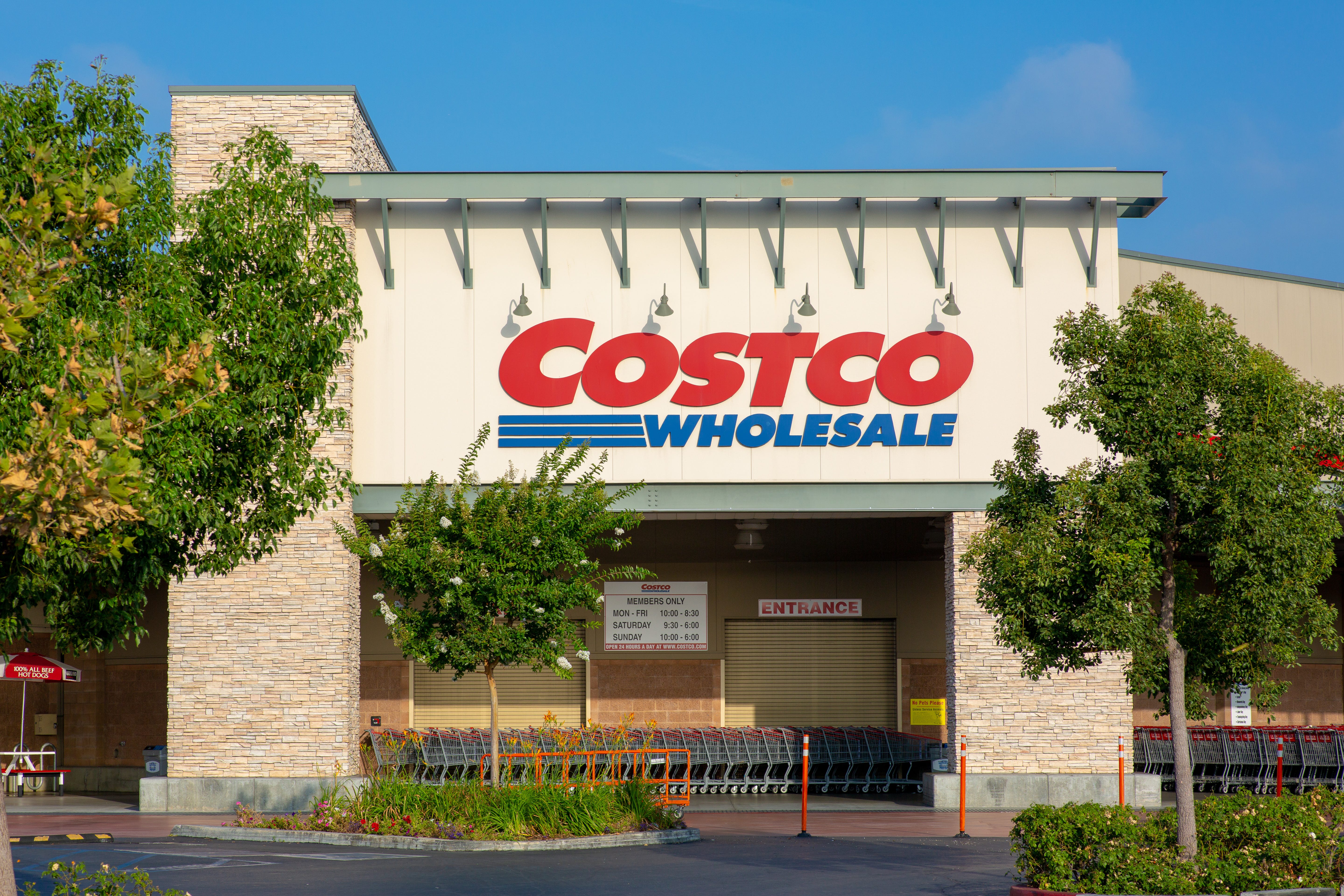 The exterior of a Costco store.