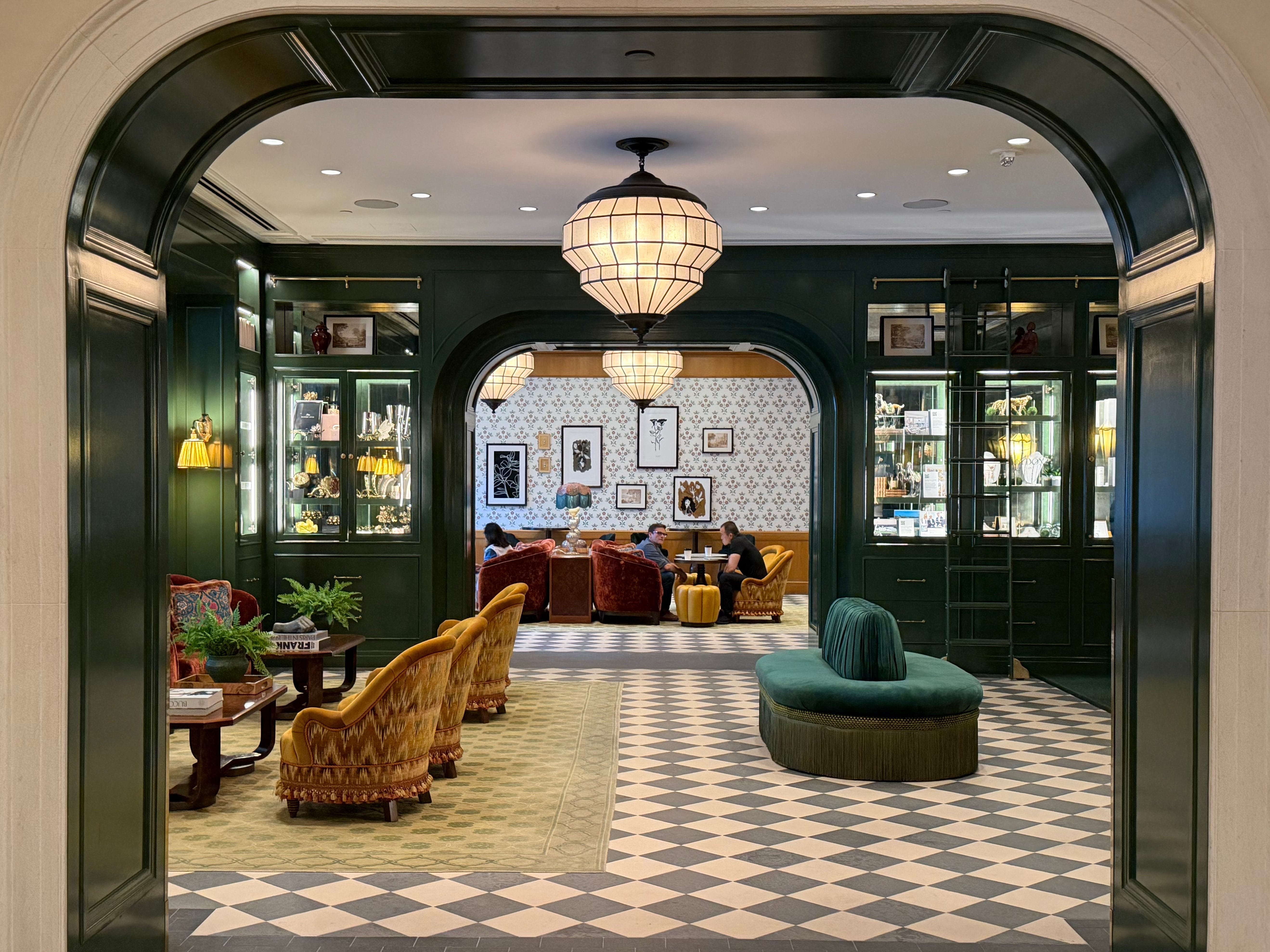 An overview of the lobby in the Four Seasons.
