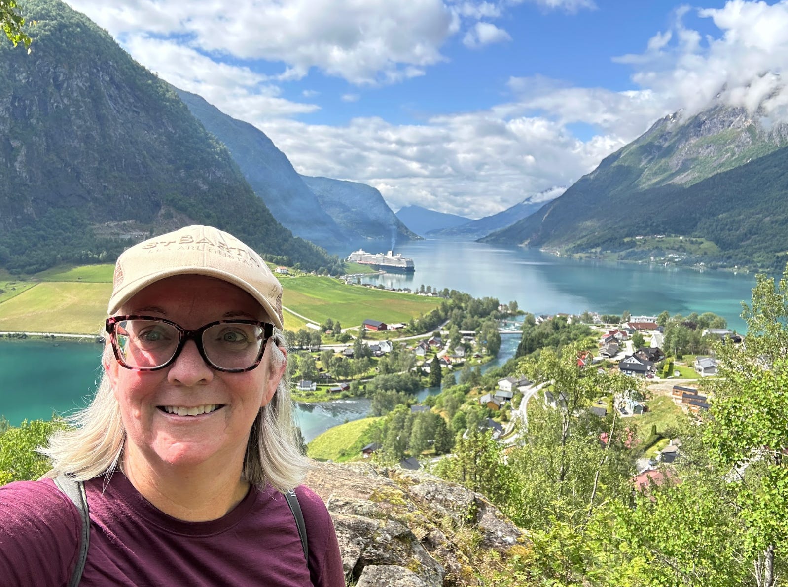 The writer posing in Norway.