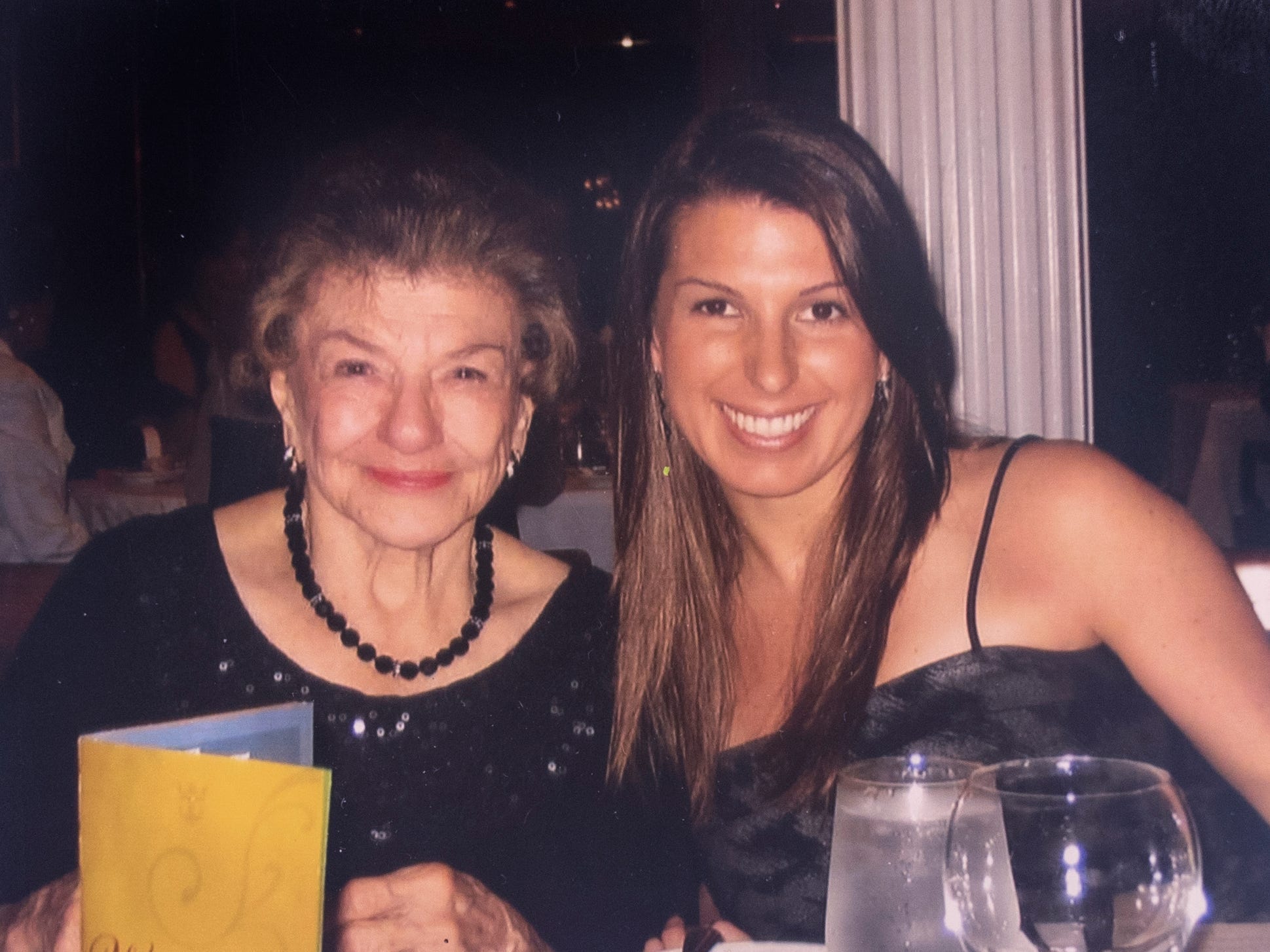 The author, right, with her grandmother.