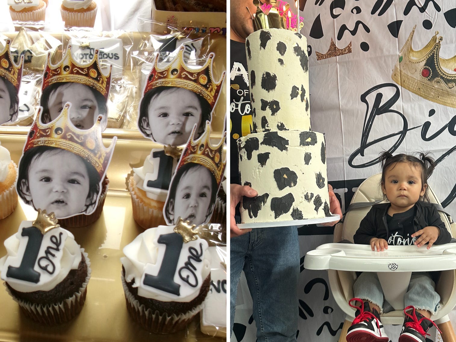 Paulina Roe's daughter on her first birthday