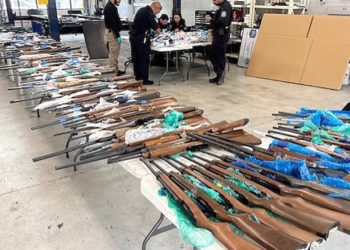 ICE, CBP seize 400 firearms hidden in fake trailer walls at southern border crossing