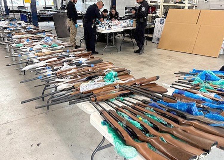 ICE, CBP seize 400 firearms hidden in fake trailer walls at southern border crossing