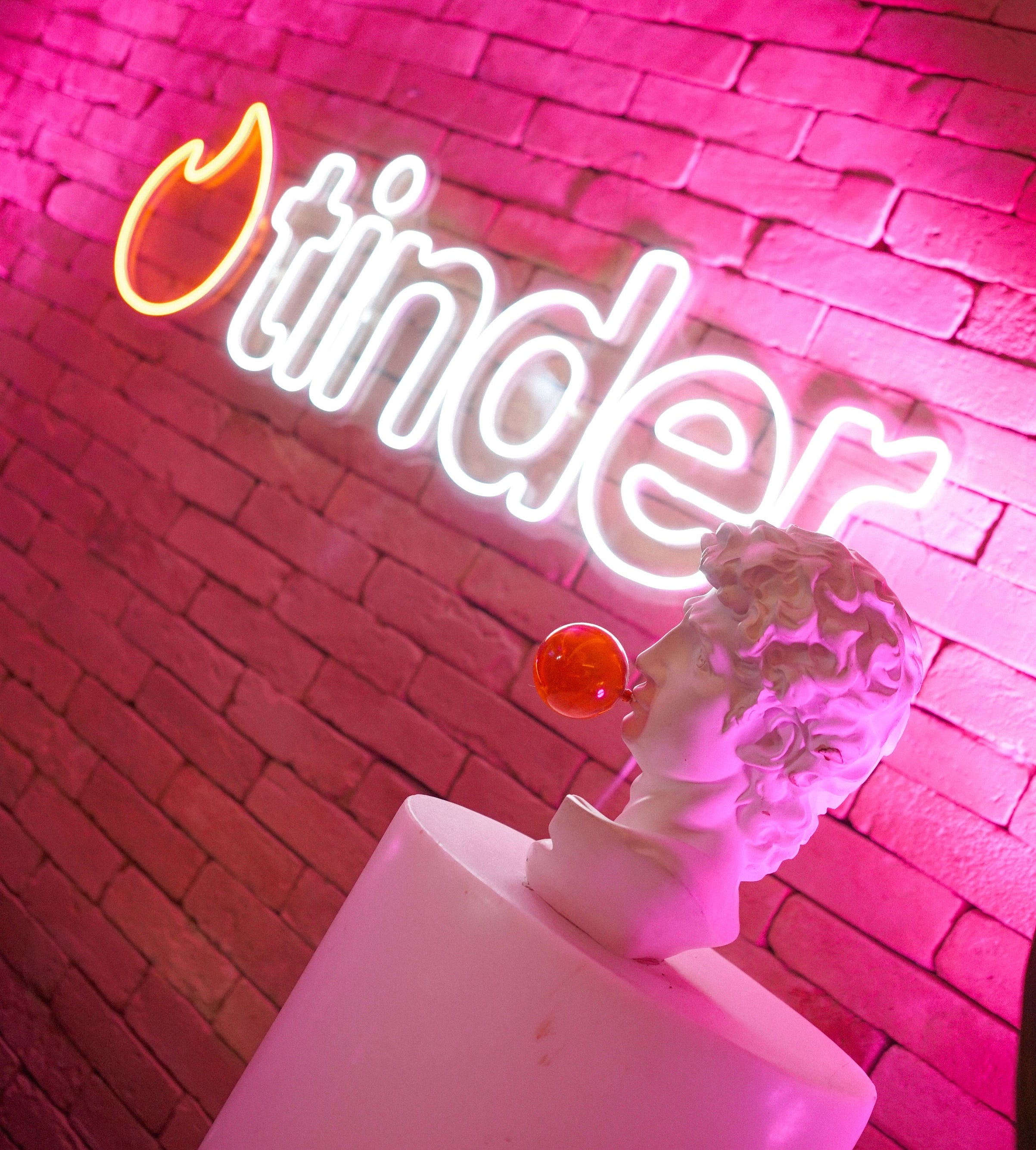 The Tinder logo is pictured.