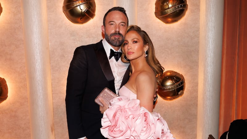 Ben Affleck and Jennifer Lopez at the 81st Golden Globe Awards held at the Beverly Hilton Hotel on January 7, 2024 in Beverly Hills, California.