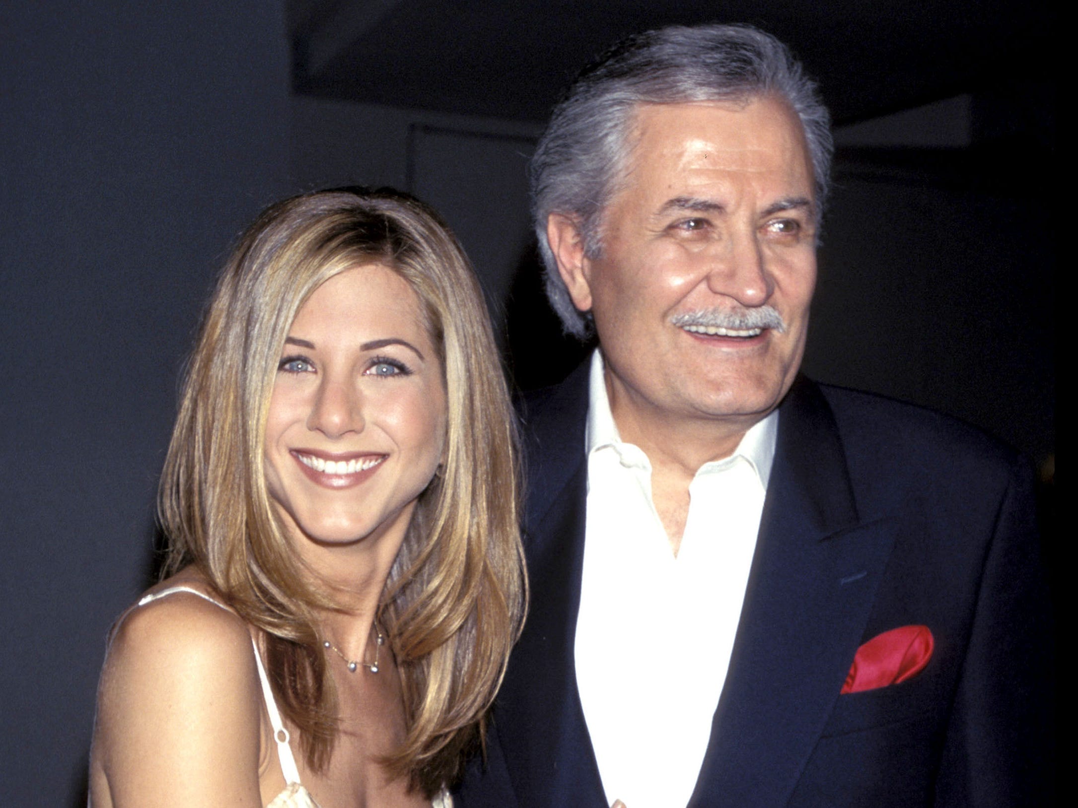 Jennifer Aniston and her father, actor John Aniston.