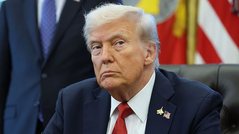 President Donald Trump delivers remarks in the Oval Office of the White House on October 06, 2025 in Washington, DC. Trump spoke on an executive order to increase the development and production of Alaska's natural resources.