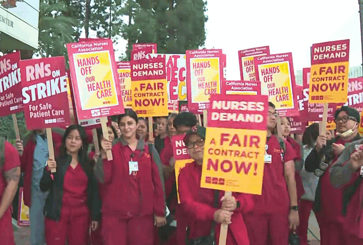 Keck USC nurses walk out over staffing, missed breaks