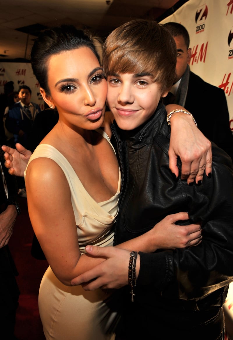 Kim Kardashian and Justin Bieber
