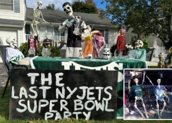 LI man’s Halloween display shows NY Jets have only a ghost of a chance to win