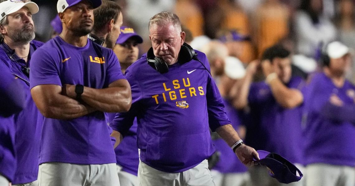 LSU fires coach Brian Kelly in the 4th season of his 10-year, $100 million deal