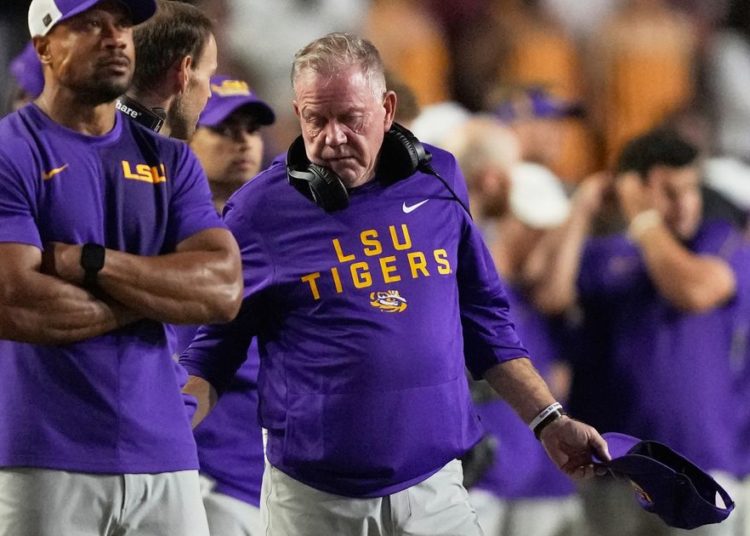 LSU fires coach Brian Kelly in the 4th season of his 10-year, $100 million deal