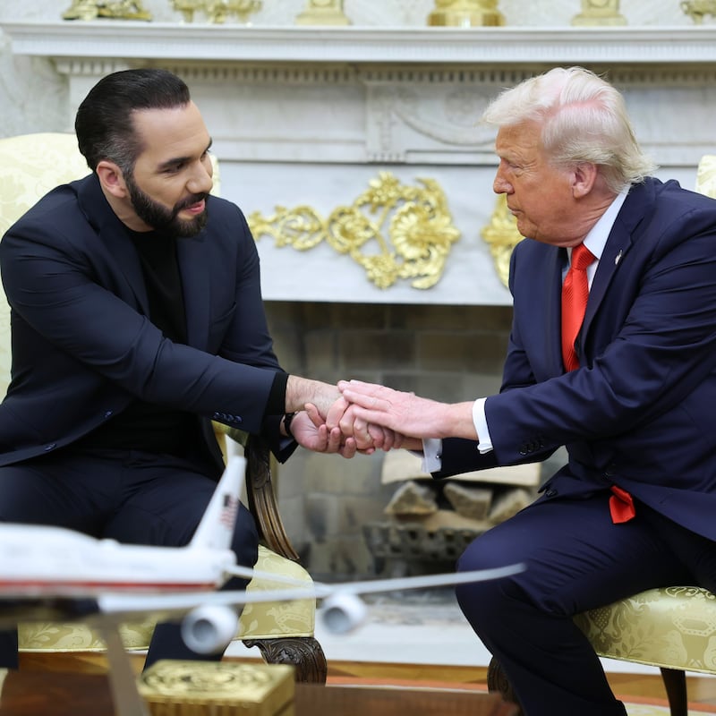 Donald Trump and Nayib Bukele.