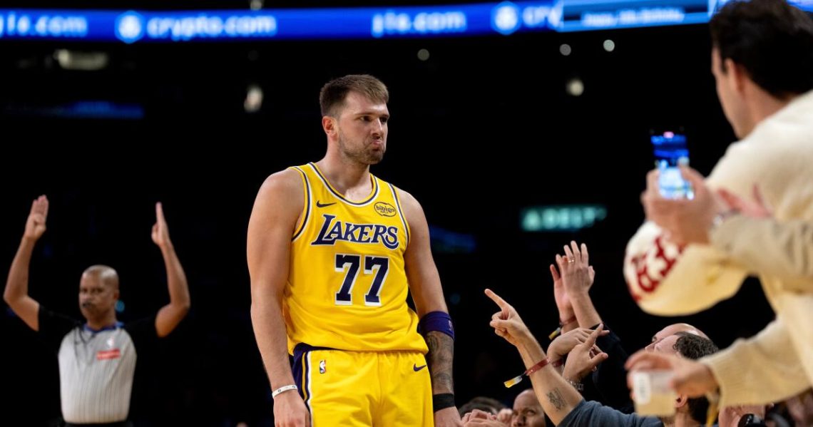 Luka Doncic scores 49 to lead the Lakers to a rout of Timberwolves