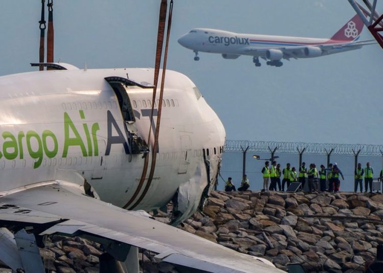 Main wreckage of cargo plane recovered from Hong Kong waters after deadly crash