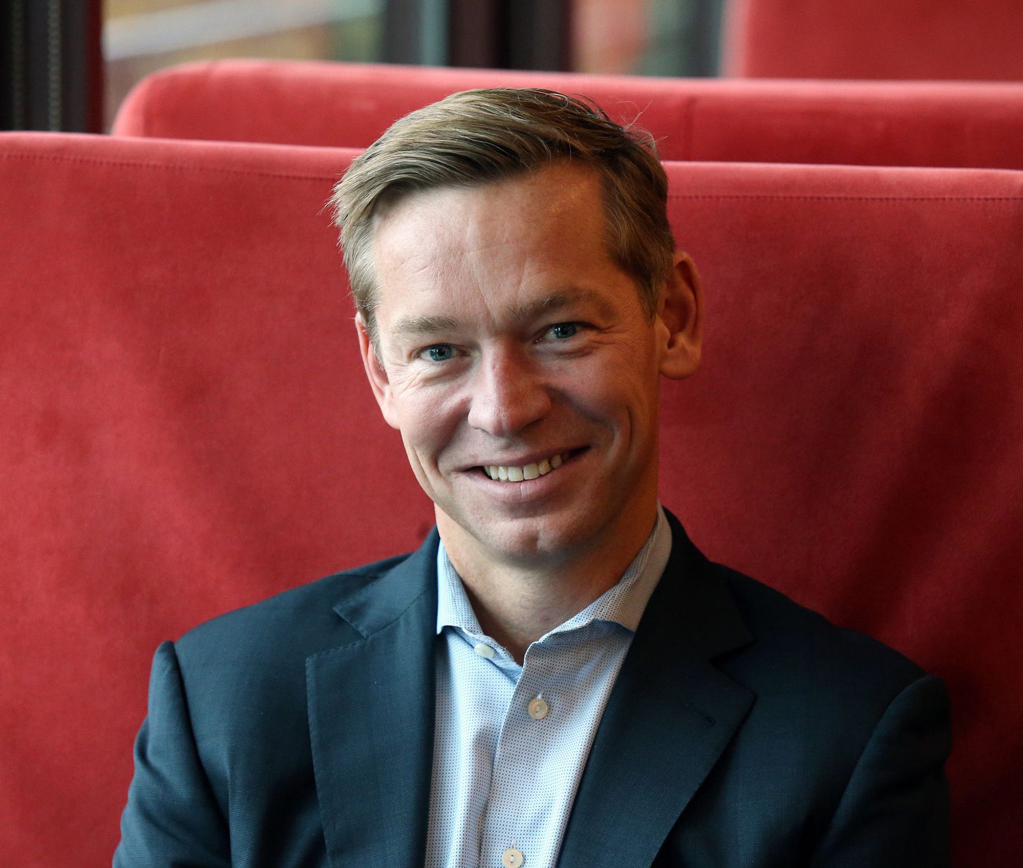 Chris Kempczinski, here in 2017 at the McDonald's corporate restaurant at what was then the company's Oak Brook, Illinois, headquarters.