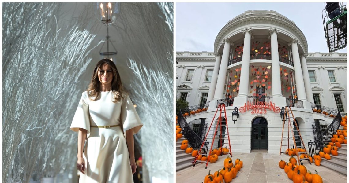 Melania Decorates What’s Left of White House for Halloween