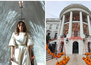 Melania Decorates What’s Left of White House for Halloween