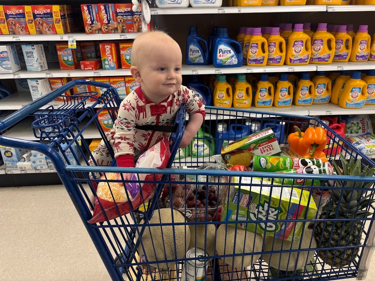 Baby in cart