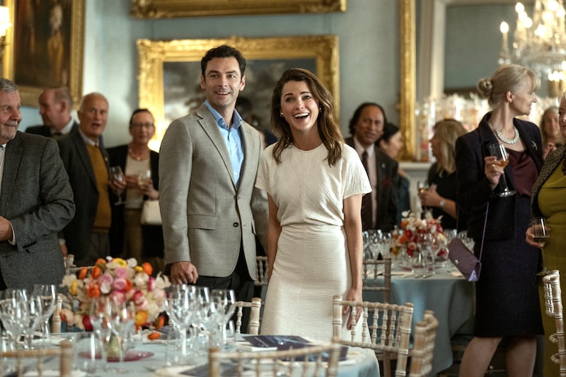 Keri Russell as Kate Wyler and Aidan Turner as Callum Ellis.