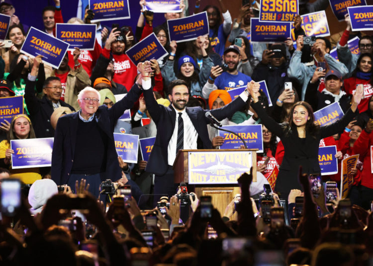 New York mayoral candidate Zohran Mamdani rallies voters with support from Bernie Sanders and AOC