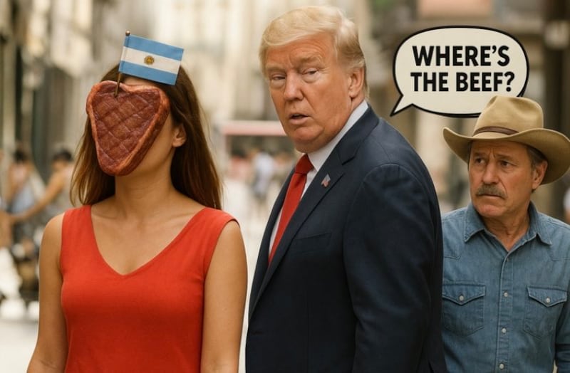 Newsom posted an AI image of Trump pining after Argentinian beef.