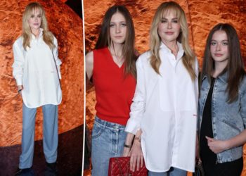 Nicole Kidman debuts breakup bangs and coordinates with daughters Sunday Rose and Faith Margaret at Chanel fashion show