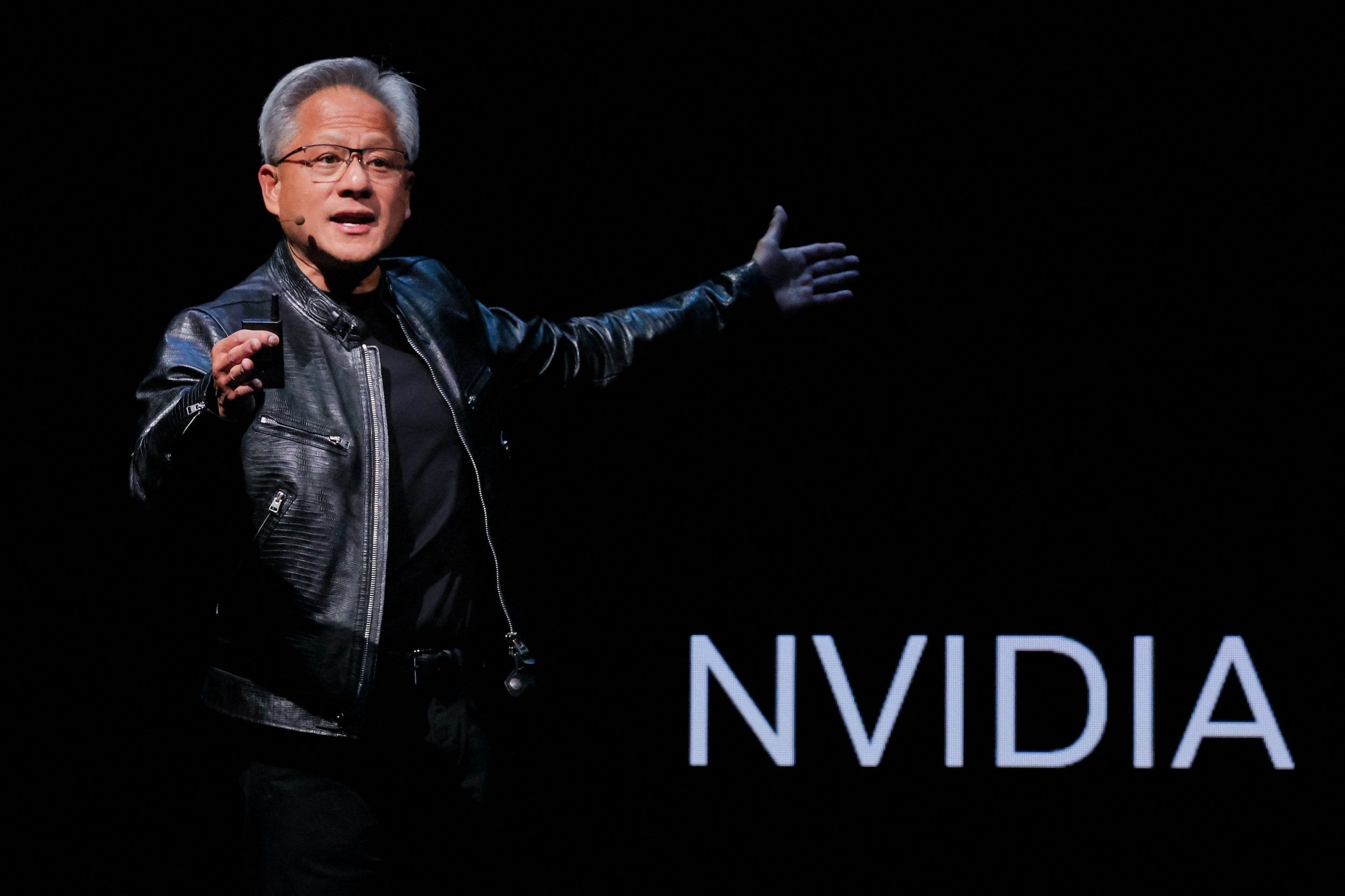 Jensen Huang speaks during Nvidia's GTC conference in Washington