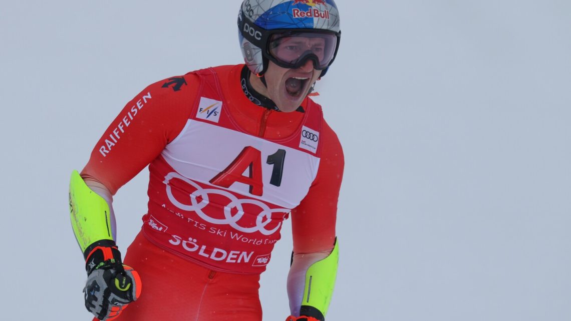 Olympic GS champion Odermatt wins close duel with Schwarz to start World Cup season with victory