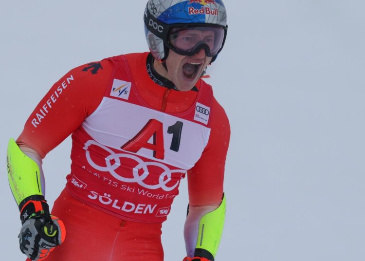 Olympic GS champion Odermatt wins close duel with Schwarz to start World Cup season with victory