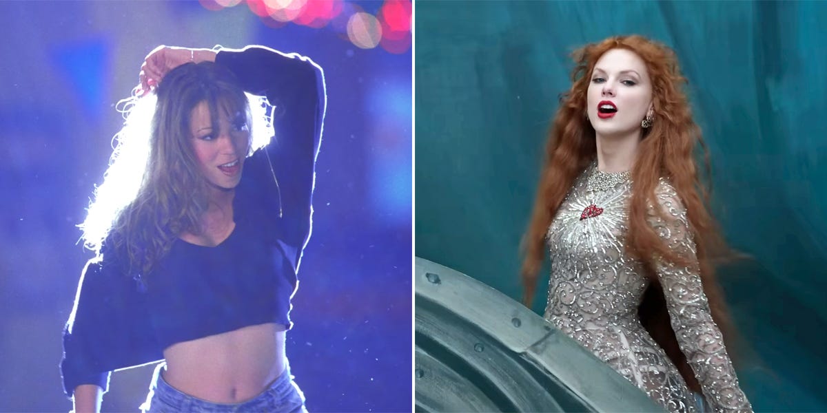 Mariah Carey Taylor Swift split image thumb wide