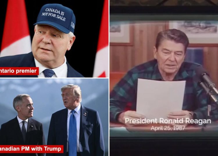 Ontario to pause anti-tariff Reagan ads after Trump calls off trade talks with Canada