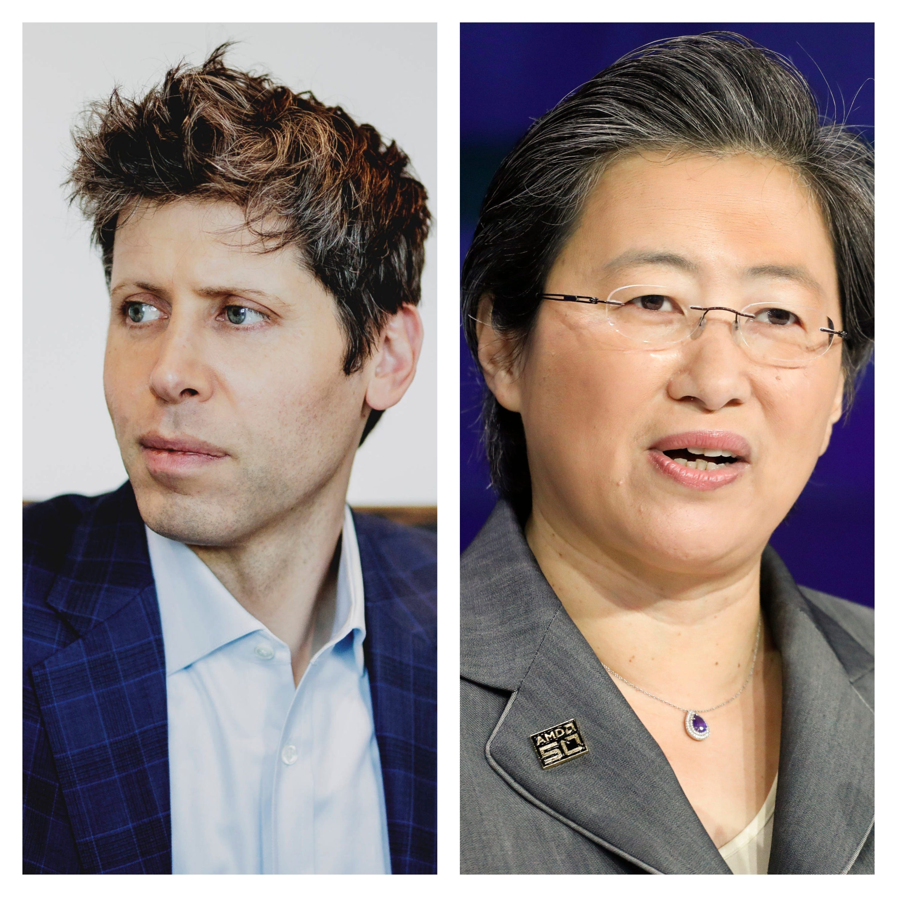 OpenAI CEO Sam Altman and AMD CEO Lisa Su