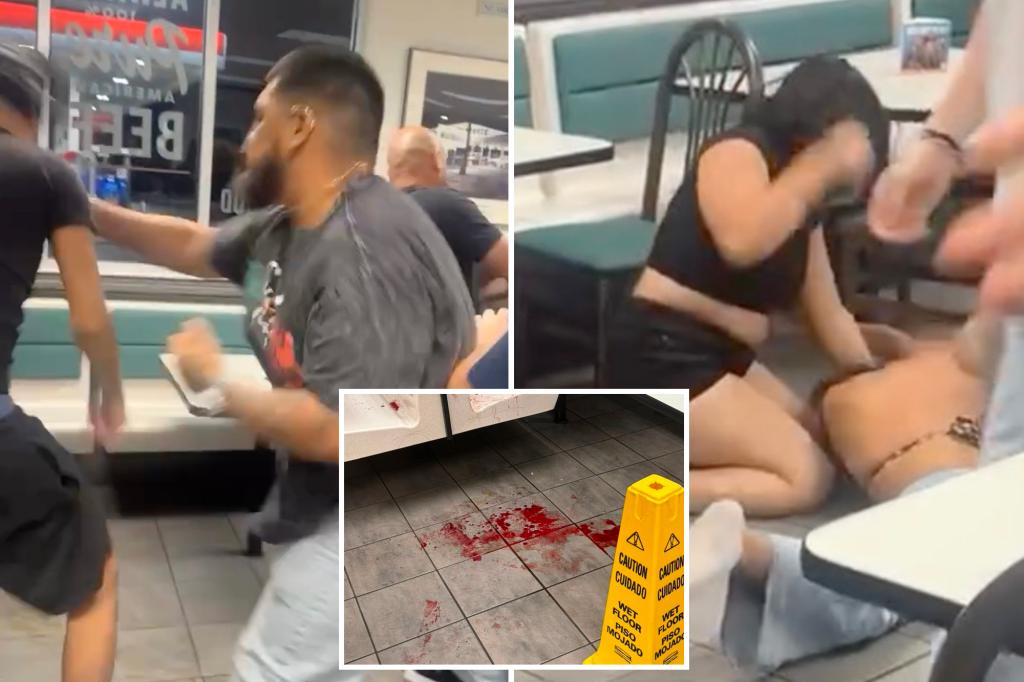 Order mix-up sparks bloody 7-person brawl inside Texas Whataburger: shocking video