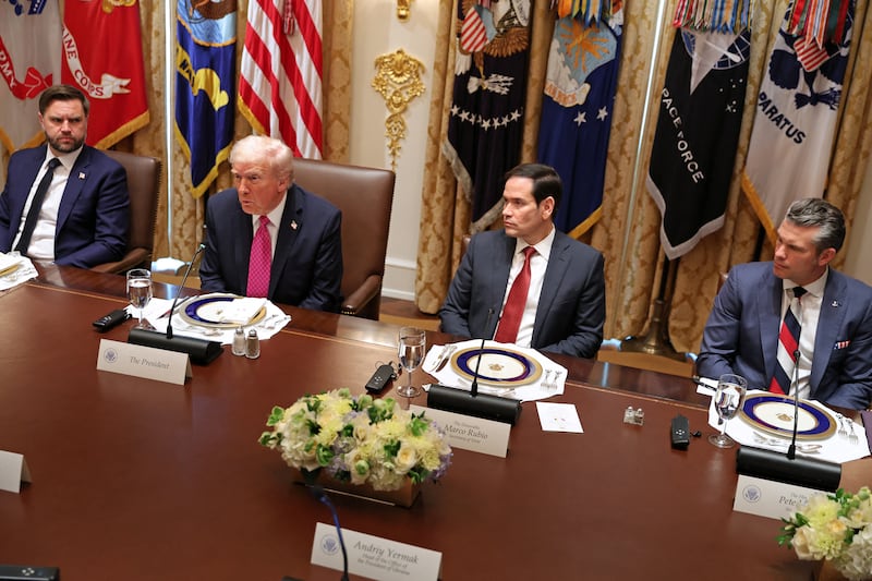 After meeting with Trump and Ukrainian President Volodymyr Zelensky, Hegseth was accused of wearing a tie resembling the Russian flag.