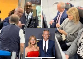 RFK Jr. and wife Cheryl Hines applauded online after being spotted in economy class on commercial flight