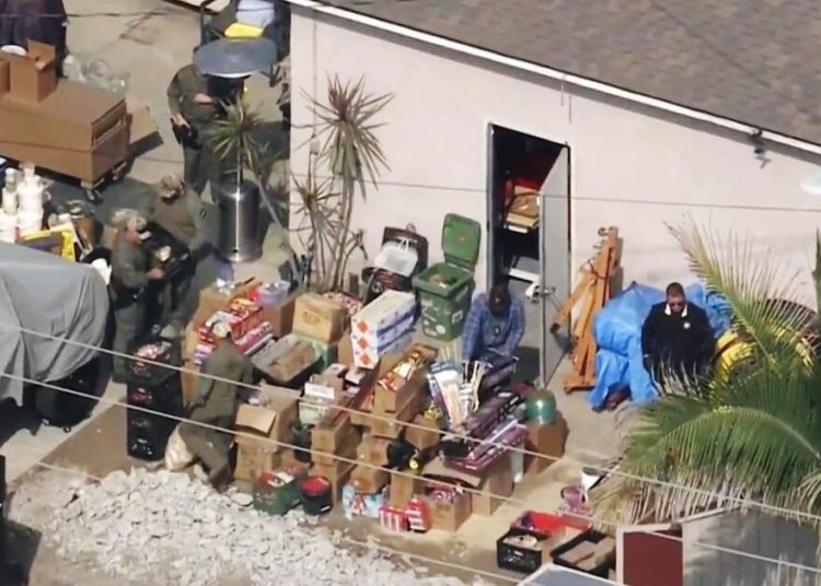 Raid of fireworks lab that spurred school evacuations is connected to massive California explosion