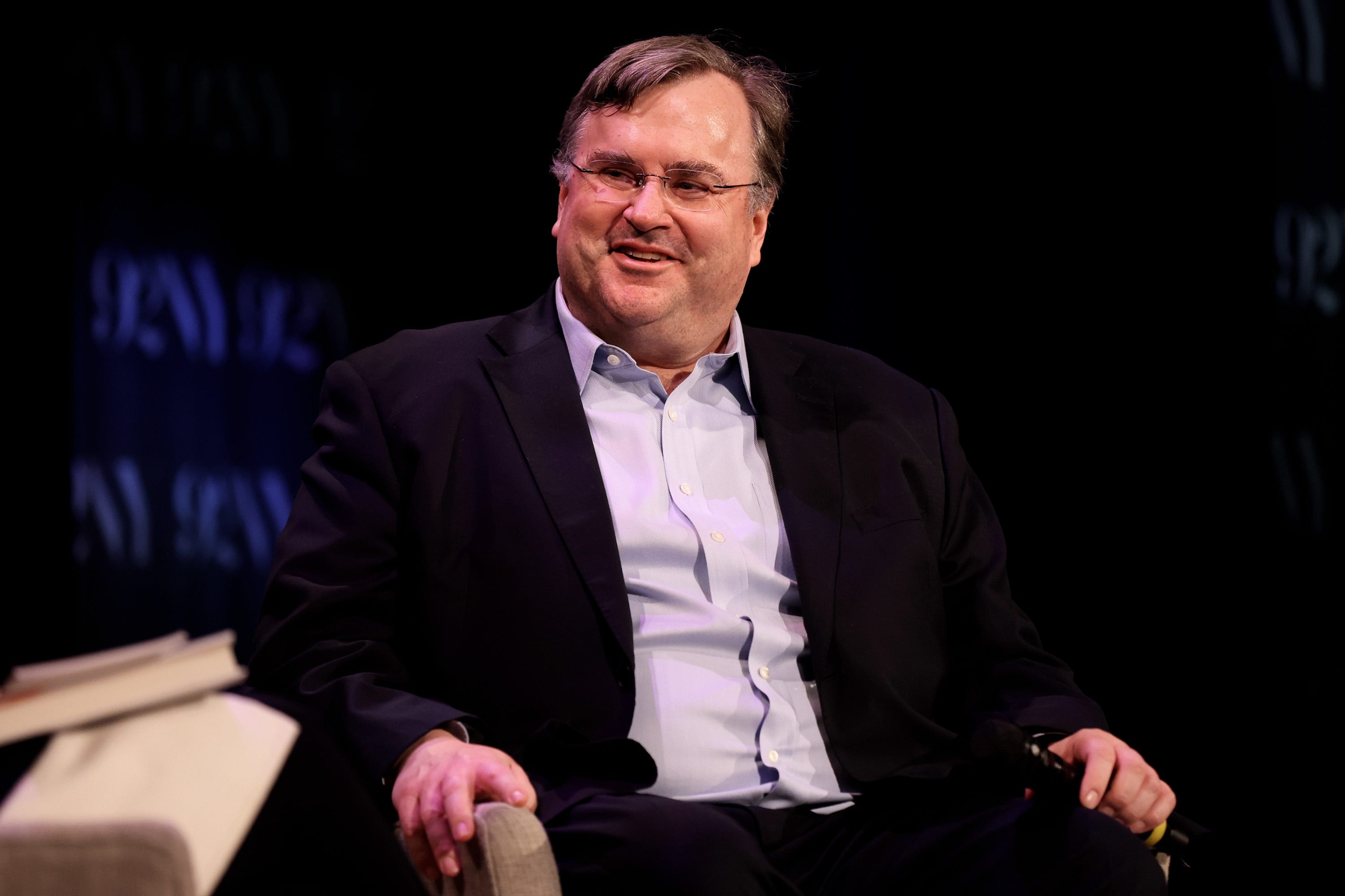Reid Hoffman on stage