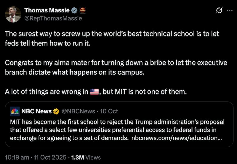 Massie's tweet.