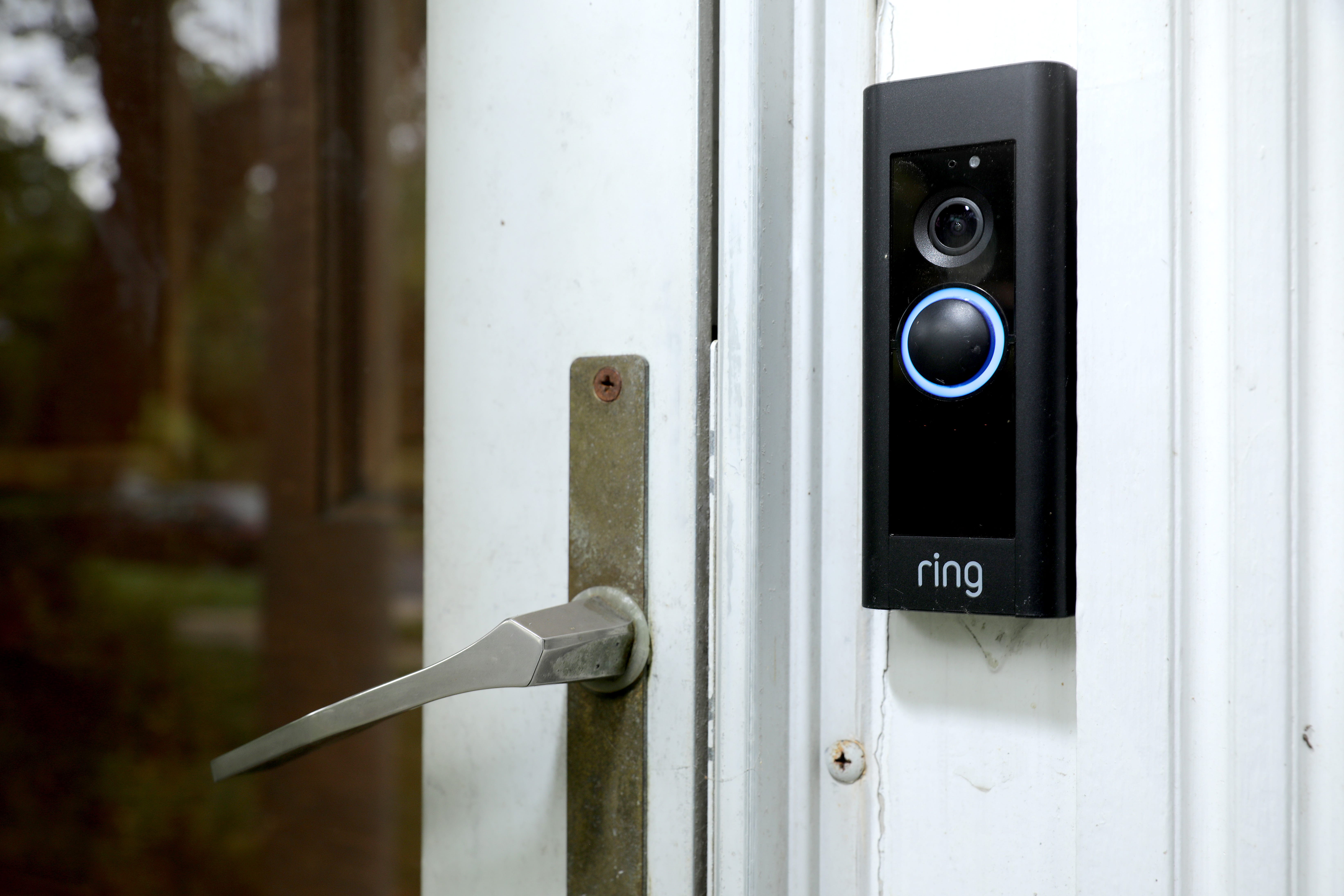 A Ring doorbell camera