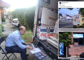 Road to City Haul: NYC council candidate Phil Wong moves campaign HQ to U-haul truck