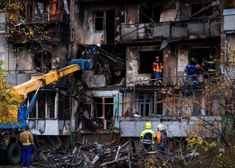 Russian overnight attack on Ukraine’s Kyiv kills at least 3, wounds dozens