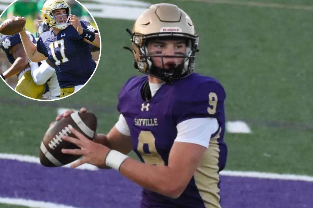 Sayville star signal caller Patrick Coan thriving while being mentored by cousin, an ex-Notre Dame QB
