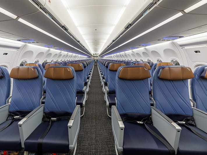 American Airlines economy class.