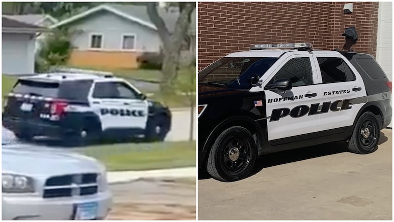A Hoffman Estates police vehicle could clearly be seen in the video.