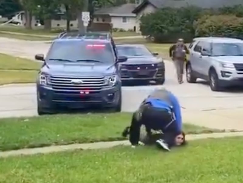 An ICE thug was filmed kneeling on the neck of the teenage girl during the arrest in a video that went viral.